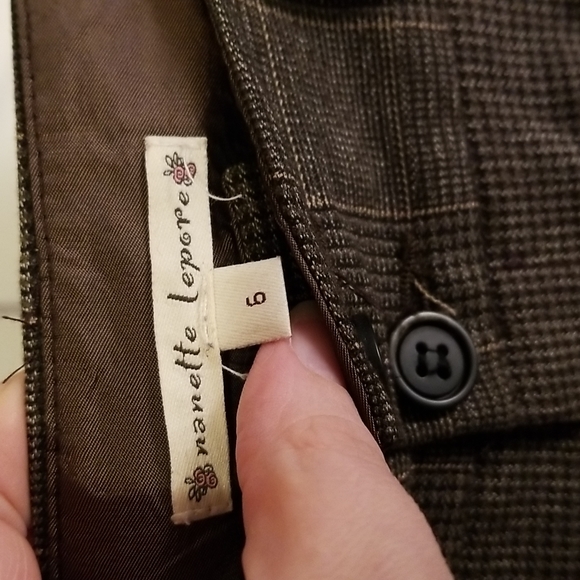 Nanette Lepore Wool Houndstooth Trousers - 6 - Picture 3 of 4